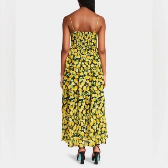 Betsey Johnson lemon print tiered maxi dress - Picture 4 of 10